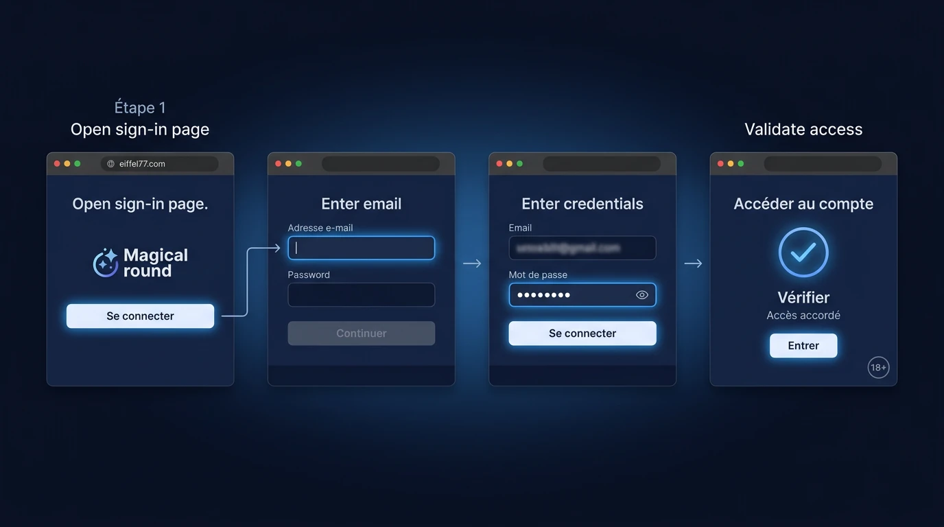 Étapes pour se connecter à son compte